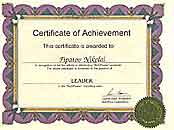 Certifikat of Achievement