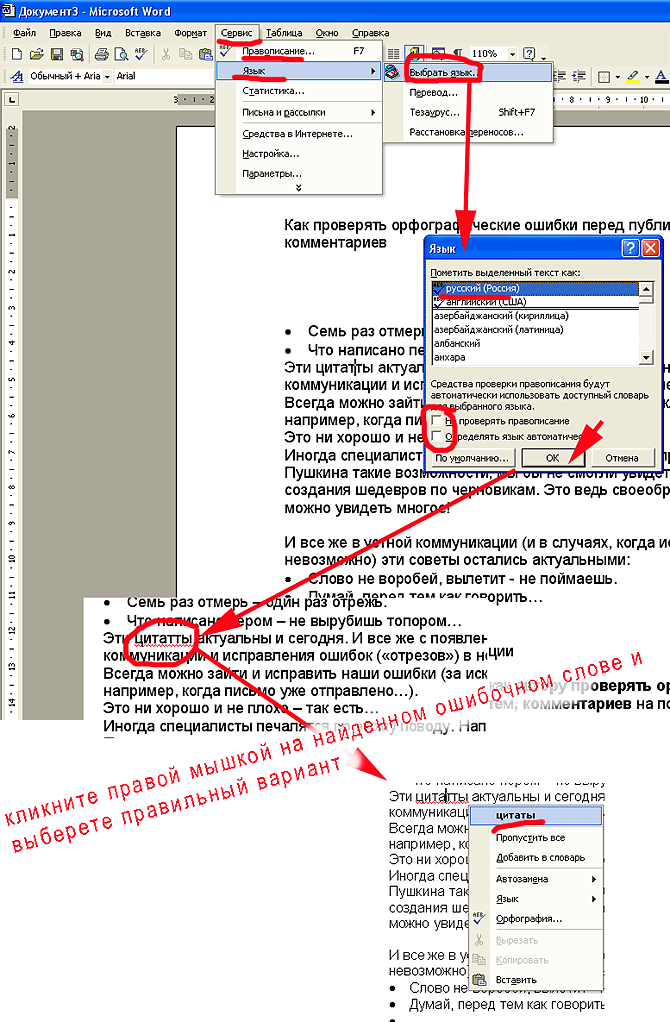 Как проверять орфографические ошибки перед публикацией своих тем, комментариев